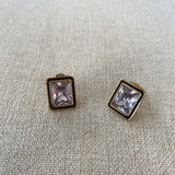 Aretes Cristal Rectangular