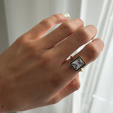 Anillo Circonia Rectangular