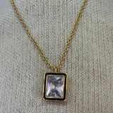 Collar Circonia Rectangular