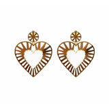 Aretes Corazón Calado - Lia Marant