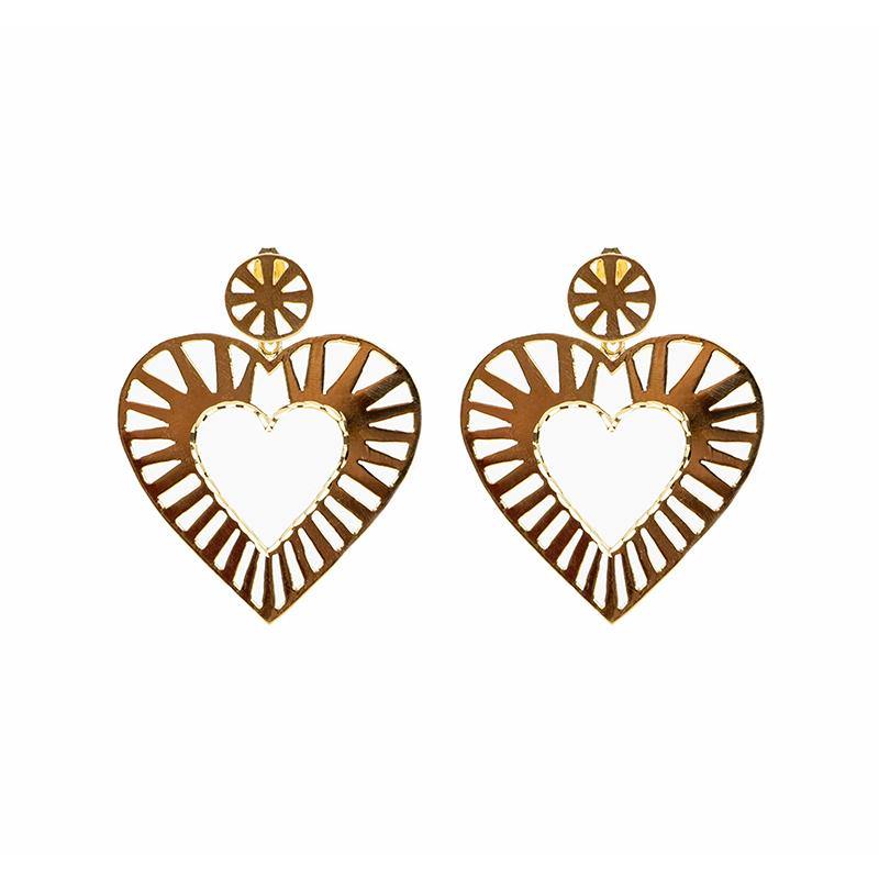 Aretes Corazón Calado - Lia Marant