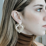 Aretes Corazón Calado - Lia Marant