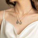Mother Pearl Girl Initial Necklace